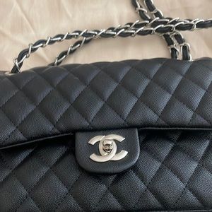 Pre-owned Leather Handbag In Black